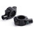2Pcs Black Universal Motorcycle Handlebar Mirror Mount 10mm 7/8" Aluminum Clamp