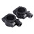 2Pcs Black Universal Motorcycle Handlebar Mirror Mount 10mm 7/8" Aluminum Clamp