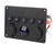 5 Gang Switch Panel Waterproof 12‑24V LED Switch Panel with Digital Voltmeter Backlit for Marine Boat RV Trailer Truck Green
