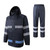 High Visibility Reflective Waterproof Raincoat Suits Outdoor Rain Gear Motorcycle Cycle Rain Coats Cover Men Rain Poncho Jacket Hooded Rainwear Four Season L