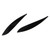 2Pcs Front Headlight Eyebrow Eye Lid Cover Trim Glossy Black for MK4 9N3 All Model 2005‑2009