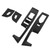4pcs Front Door Window Switch Panel Cover Kit Carbon Fiber Color Replacement for Ford 2021 and Up