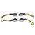 4 Pcs Motorcycle Turn Signal Lamp 10mm Mounting Hole Turning Indicator Light Blinker Replacement for Suzuki Black Transparent Shell
