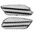 1 Pair Front Bumper Fog Light Grille Black Replacement For Benz E‑Class Coupe W207 A207 C207 AMG Line 2013 to 2016