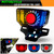 LED Tail Light with Scanning Dynamic Animation Breathing DRL, Motorcycle Strobe Brake Light License Plate Lamp Replacement for Honda CG, CD, CT, PH TMX (Iron Bracket, Blue Running Light)