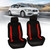 4pcs set Car Auto Seat Head Rest Covers Protectors Universal Accessory(Red Black )