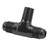 Tee Adapter 3 Way T Shaped Connector Fitting Aluminium Alloy Black Anodized Finish 6AN to 1/4 NPT