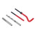 M8x1.25 Thread Repair Tool Helical Threaded Inserts Kit High Speed Steel Universal for Car Engine Repairs Red
