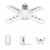 LED Garage Lights- Dimmable Garage Lights Ceiling, 48W 6000LM 6500K E27/E26 LED Garage Ceiling Lights with 4 Adjustable Panels for Garages, Workshop,indoor, outdoor, workshop and warehouse, full Area
