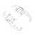 1 Pair Steering Wheel Paddle Shifter Extension Aluminum Alloy Replacement for Sagitar GLI 2016‑2019Silver