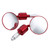1 Pair 7/8" Round Handlebar Bar End Rear View Mirrors Motorcycle Motorbike Sidemirror Red