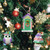 6 Pcs Christmas Resin Pendant Christmas Tree Santa Elk Hanging Ornaments Xmas Tree Decoration Holiday Gift