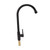 Kitchen Sink Faucet Vintage Copper Single Handle Hot and Cold Water Mixer Tap for Home Hotel Black
