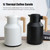 1L Thermal Coffee Carafe Double Walled Thermal Carafe Thermos Pot With Wood Handle Water Kettle Insulated Flask Tea Carafe Keeping Hot Cold