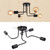 110‑240V 4XE27 Retro Style LED Pendant Light Antique Lamp Fixture for Study Cafe Bar Hallway