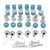 32Pcs Christmas Tree Decoration Door Hanging Ornament Home Decor Set for Party DIY Blue