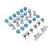32Pcs Christmas Tree Decoration Door Hanging Ornament Home Decor Set for Party DIY Blue