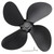4 Blades Fireplace Fan Blade Stove Fan Blades Replacement Parts Home Stove AccessoriesBlack