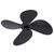 4 Blades Fireplace Fan Blade Stove Fan Blades Replacement Parts Home Stove AccessoriesBlack