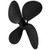 4 Blades Fireplace Fan Blade Stove Fan Blades Replacement Parts Home Stove AccessoriesBlack