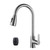 Kitchen Faucet with Pull Down Sprayer Stainless Steel Dual Water Outlet Single Handle Pull Out Spring Sink Faucet for Laundry Bathroom