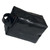 Makeup Bag Pure Color PU Patent Leather Large Capacity Portable Toiletry Bag Fashionable Cosmetic Bag for Travel Black