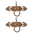 2 Sets BatShaped Handle Copper Antique Decorative Drawer Door Handle Knob for Shoe Cabinet