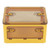 Folding Storage Box with Removable Wheels Small Stackable Storage Bins for Living Room Bedroom Yellow