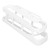 Rolling Egg Dispenser 2 Tier Space Saving Automatic Roll Down Egg Holder for Refrigerator Countertop White