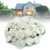 50PCS Simulation Rose Head Decorative Reusable Silk Fake Rose Flower for Wedding Party White