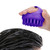 Round Shape Handheld Head Scalp Massage Brush Hair Shampoo Washing Brush with Handle (Purple)