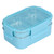 304 Stainless Steel Electric Lunch Box Double Layer Insulated Lunch Box with Compartment for Office School TravelBlue