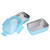 304 Stainless Steel Electric Lunch Box Double Layer Insulated Lunch Box with Compartment for Office School TravelBlue