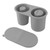 Silicone Ice Cube Tray for 30oz 40oz Cup Easy Release Hollow Cylinder Ice Mold with Spill Resistant Removable Lid for Cocktail Tea Coffee Gray