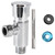 Flush Valve with Hand Push Button Zinc Alloy Toilet Repair Kit Tank Parts Replacement G1/2