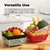 Plastic Collapsible Colander Kitchen Food Strainer for Fruit, Vegetables Foldable Drain Basket with Resting Feet