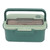 1500ml Lunch Box Heat Resistant Plastic Bento Box Portable Lunch Containers with Chopsticks Spoon for Students Matcha Green