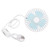 Car Fan USB Powered Rotatable Adjustable Mini Air Conditioner VehicleMounted Fan White