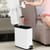 Household Bathroom Kitchen Stainless Steel Mute Pedal Rubbish Garbage Bin Trash Can White 5L