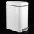Household Bathroom Kitchen Stainless Steel Mute Pedal Rubbish Garbage Bin Trash Can White 5L