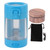 Glow Storage Jar with Grinder LED Waterproof Transparent Glass Seal Jar with 55mm Grinder for Outdoor Blue