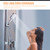 High Pressure Handheld Shower Head with 4.9ft Hose 360-degree Rotatable Bracket 6 Spray Settings Bathroom Adjustable Shower Spray Rain Shower Head Polished Chrome (G1/2)