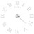 DIY Wall Clock Roman Numerals Frameless Mirror Surface Wall Clock Home Living Room DecorSilver