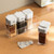 Seasoning Container Compact Portable Transparent Condiment Bottle for Kitchen Home 2 Oil Control Bottle+2 Seasoning Bottle
