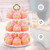 3 Tier Cupcake Stand Tray 13.8in Height Space Saving Lightweight Dessert Tower Display Holder for Party Festival White