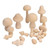 40pcs Unfinished Wooden Mushroom Unpainted Natural Wood Mushroom Decoration for DIY Decoration