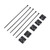 200Pcs Nylon Zip Ties High Temperature Resistant Strong Nylon Self Locking Cable Zip Ties with Mounts for Cable Fence 20x20mm Black