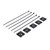 200Pcs Nylon Zip Ties High Temperature Resistant Strong Nylon Self Locking Cable Zip Ties with Mounts for Cable Fence 20x20mm Black