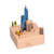 Beech Music Box Building Architectural Style Innovative Musical Box for Gift Home Office
