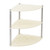 3 Tier Desktop Storage Rack Acrylic Metal Countertop Organizer Minimalist Desk Storage Shelf Milky White